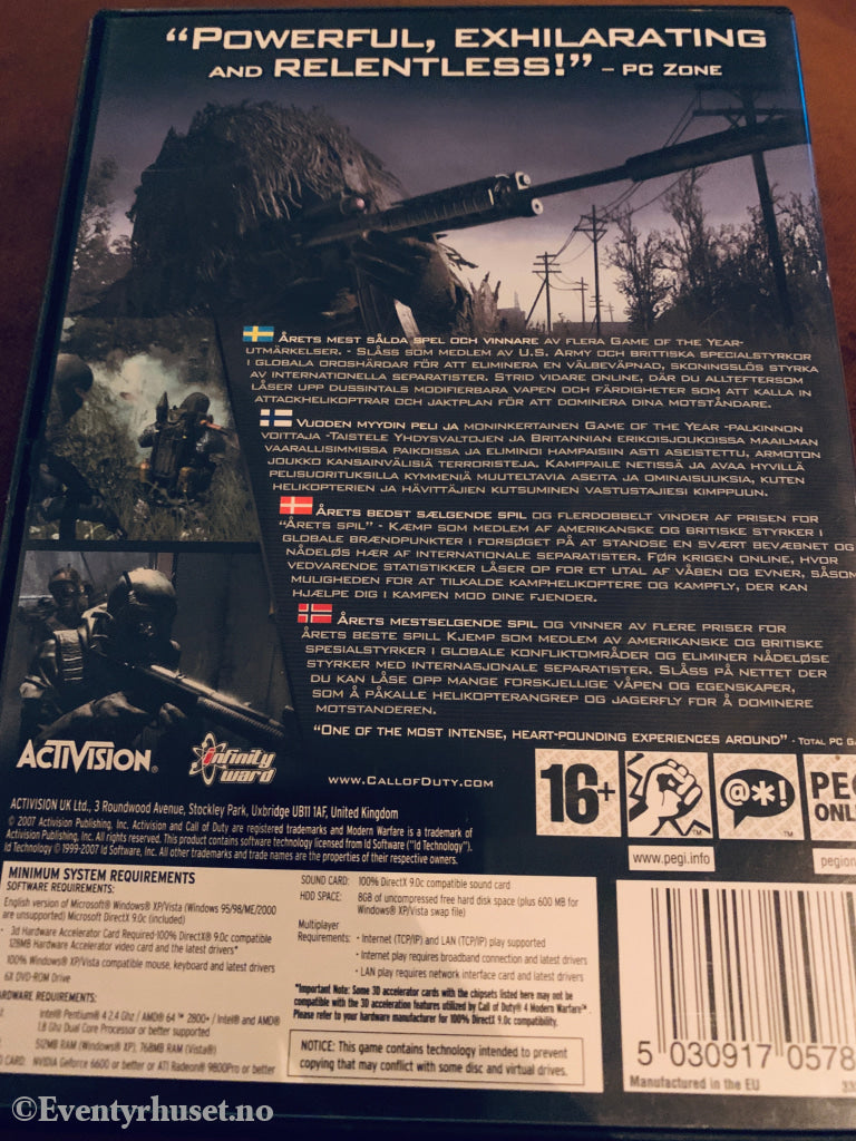 Call of Duty 4: Modern Warfare (Game of the Year Edition). PC-spill.
