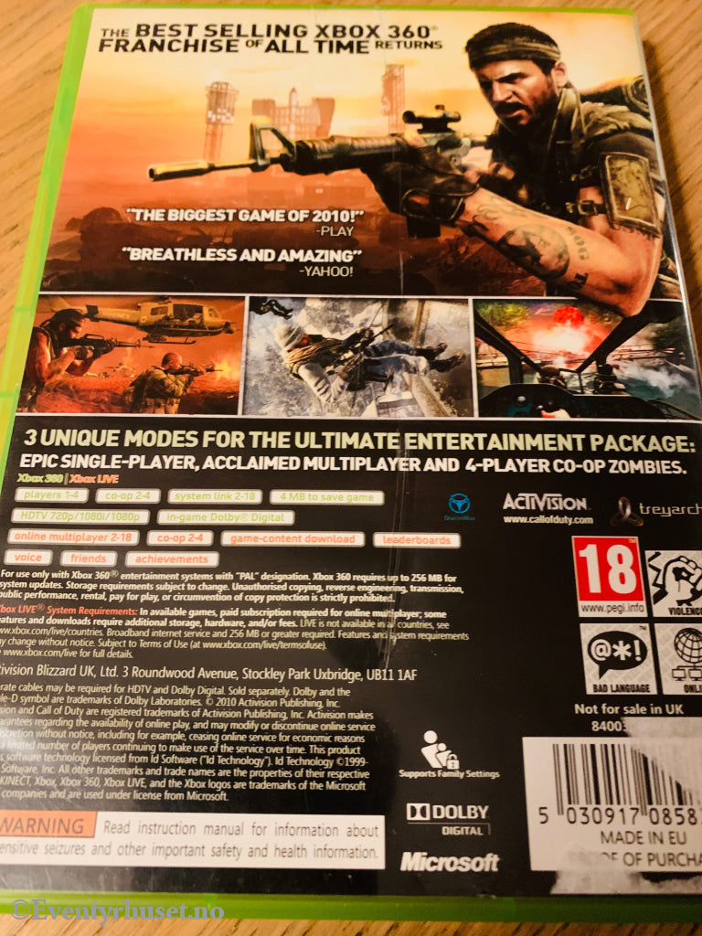 Call Of Duty - Black Ops. Xbox 360. 360