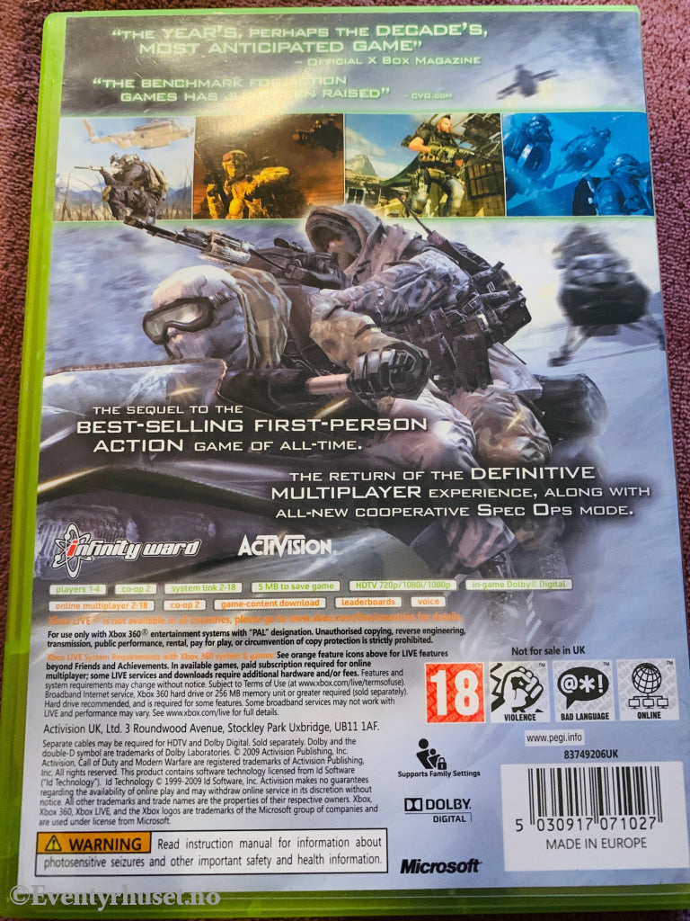 Call of Duty: Modern Warfare 2, 2009. Xbox-360-spill.