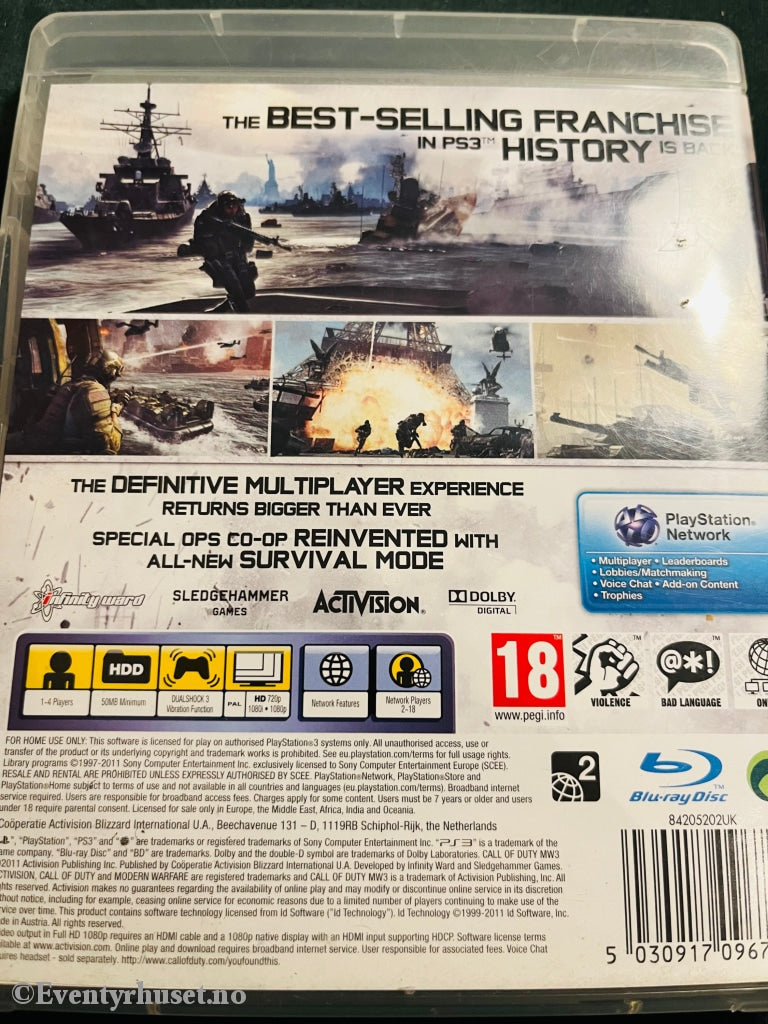 Call Of Duty - Modern Warfare 3 (Mw3). Ps3. Ps3