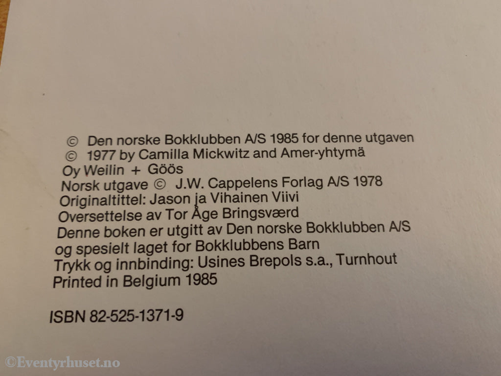 Camilla Mickwitz. 1978/85. Jason Og Sinna-Guri. Fortelling