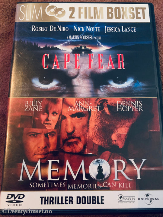 Cape Fear / Memory. DVD. Ny i plast! DVD