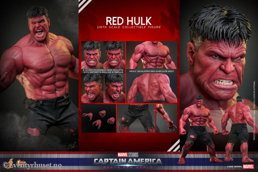 Captain America: Brave New World Movie Masterpiece Action Figure 1/6 Red Hulk 47 cm Toys