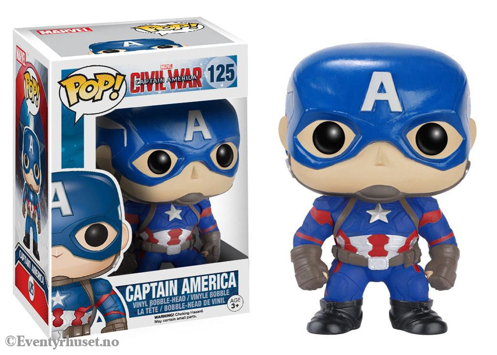Captain America Civil War POP! Vinyl Bobble-Head Captain America 10 cm Collectibles