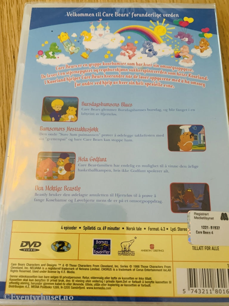 Care Bears 4. 1986. Dvd. Ny I Plast! Dvd