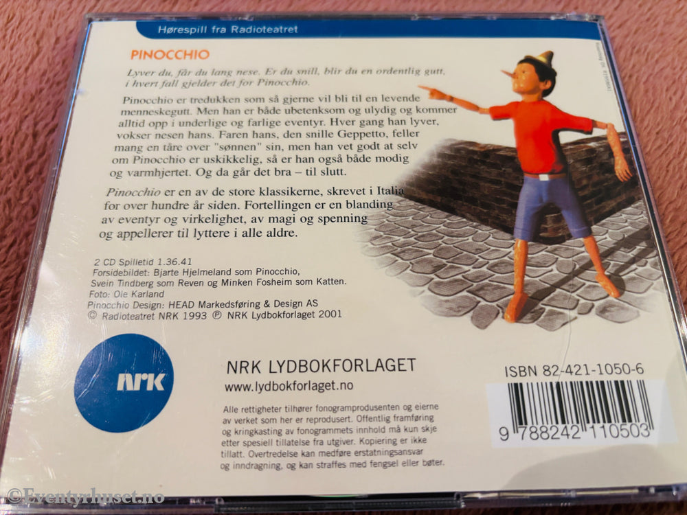 Carlo Collodi – Pinocchio. Lydbok på CD.