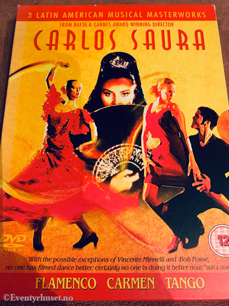 Carlos Saura: Flamenco (1995), Carmen (1983), Tango (1998). DVD samleboks.