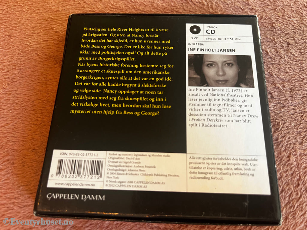 Carolyn Keene. 2009. Frøken Detektiv: Skittent spill. Lydbok på CD.