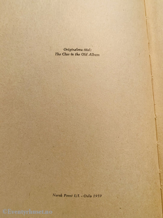 Carolyn Keene. Frøken Detektiv. Nr. 24. 1950/59. Detektiv Og Sigøynernes Hemmelighet (The Clue In