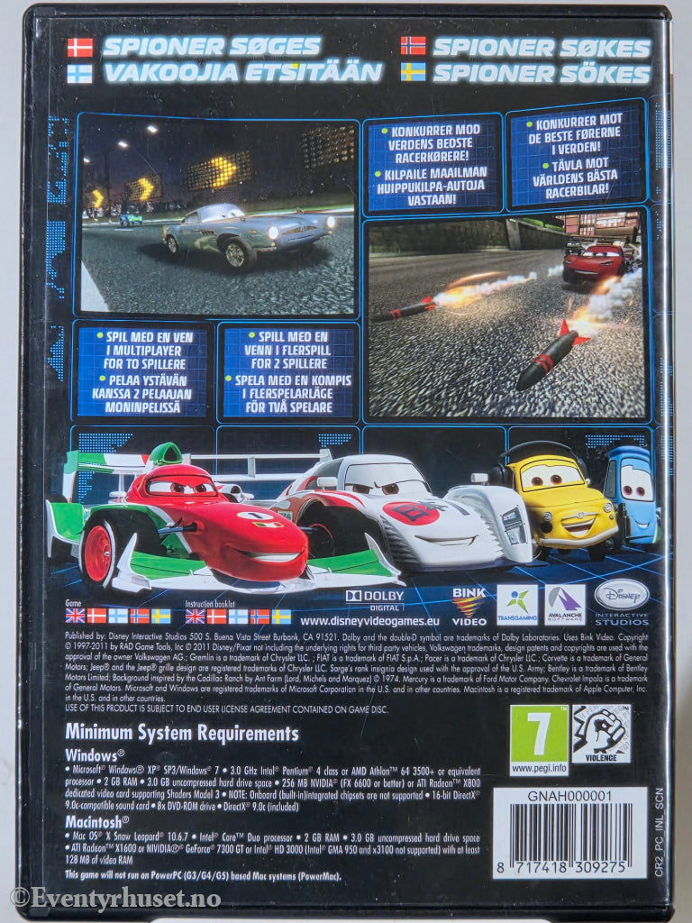 Cars 2. 2011. PC-spill. CBS/Fox Video