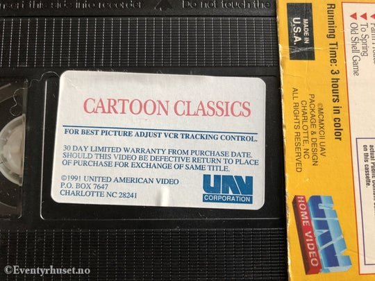 Cartoon Classics. Volume 4. Vhs. Engelsk Tale. Vhs