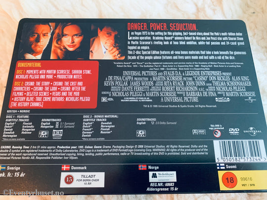 Casino. 1995. DVD steelbox.