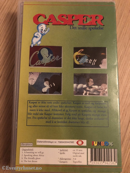 Casper. Det Lille Spøkelse. Vhs. Vhs