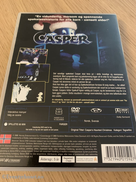 Caspers Spøkelsesjul. 2003. Dvd. Dvd