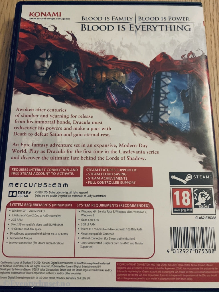 Castelvania 2 - Lords Of Shadow. Pc-Spill. Pc Spill