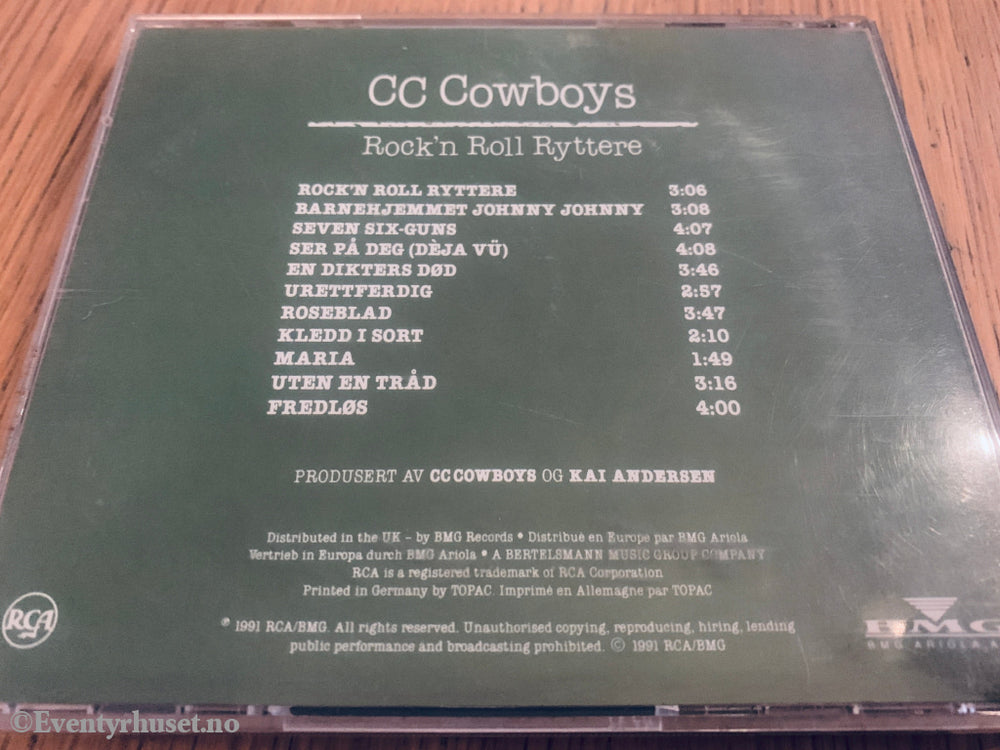 CC Cowboys - Rock'n Roll Ryttere, 1991. CD.