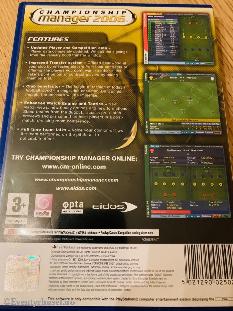 Championship Manager 2006. Ps2. Ps2