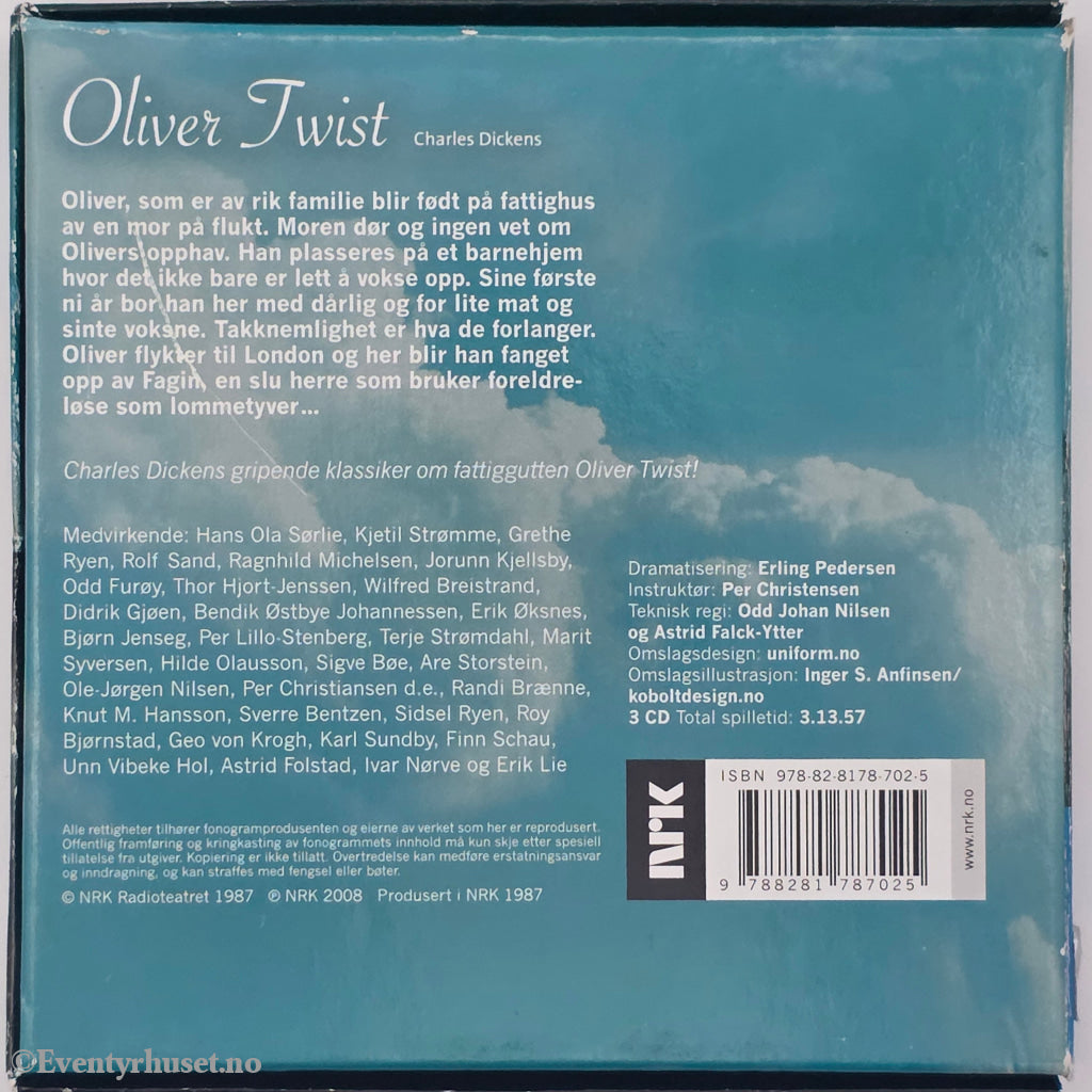 Charles Dickens. Oliver Twist. Lydbok på CD.