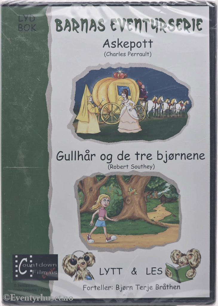 Charles Perrault / Robert Southey. 2005. Askepott / Gullhår og de tre bjørnene. Lydbok på CD. Ny i plast! Walt Disney Home Video