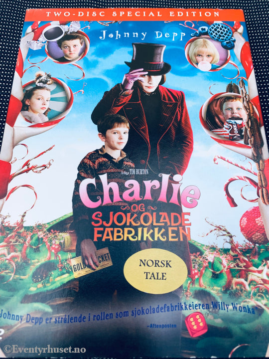 Charlie og sjokoladefabrikken. DVD slipcase.