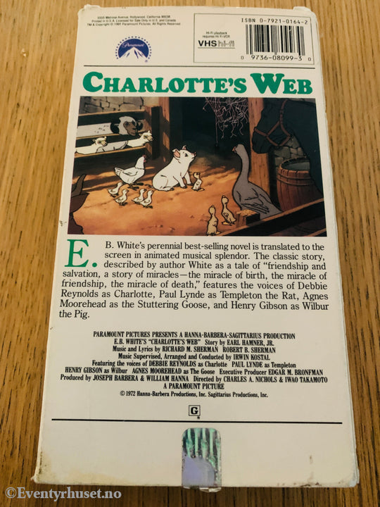 Charlotte’s Web 1973 VHS.