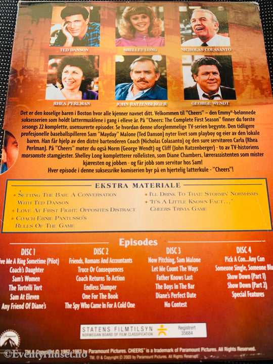 Cheers. Sesong 1. 1982/83. Dvd Samleboks.
