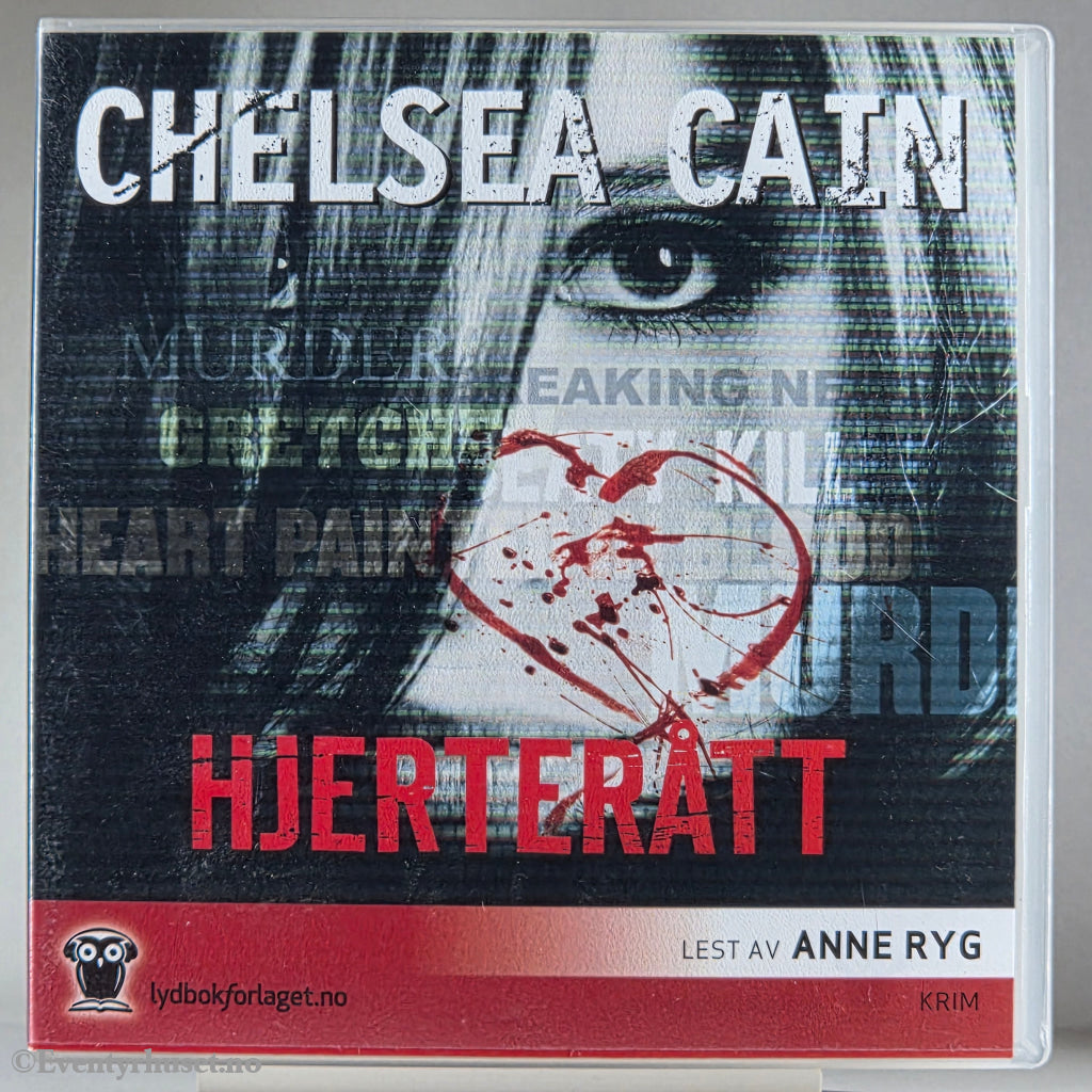 Chelsea Cain 2007 Hjerterått. Lydbok på CD.