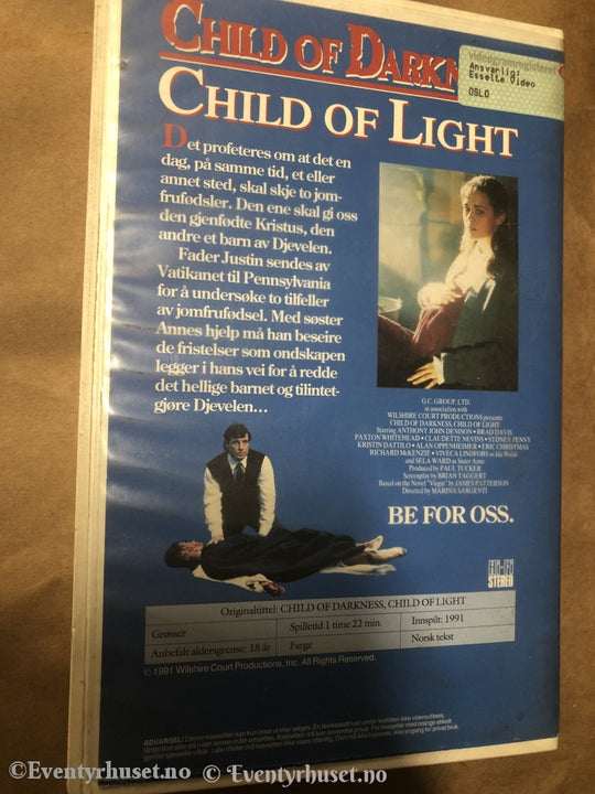 Child Of Darkness. Light. 1991. Vhs Big Box.