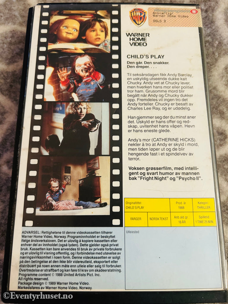 Child’s Play. 1988. Vhs Big Box. Box