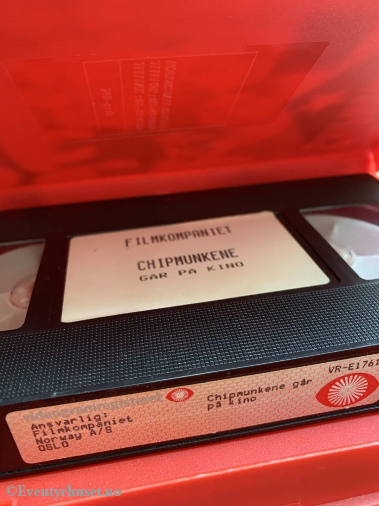 Chipmunkene Går På Kino. 1990. Vhs Big Box.