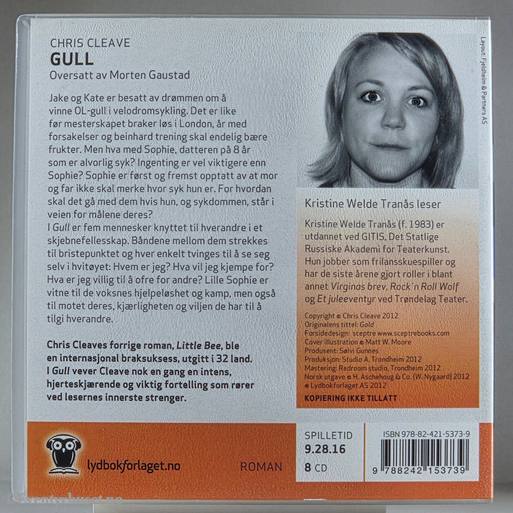 Chris Cleave 2012 Gull. Lydbok på CD.