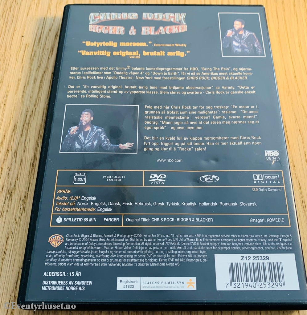 Chris Rock - Bigger & Blacker. Dvd. Dvd