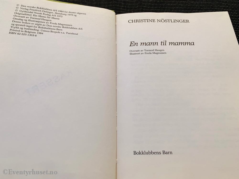 Christine Nøstlinger. 1972/84. En Mann Til Mamma. Fortelling