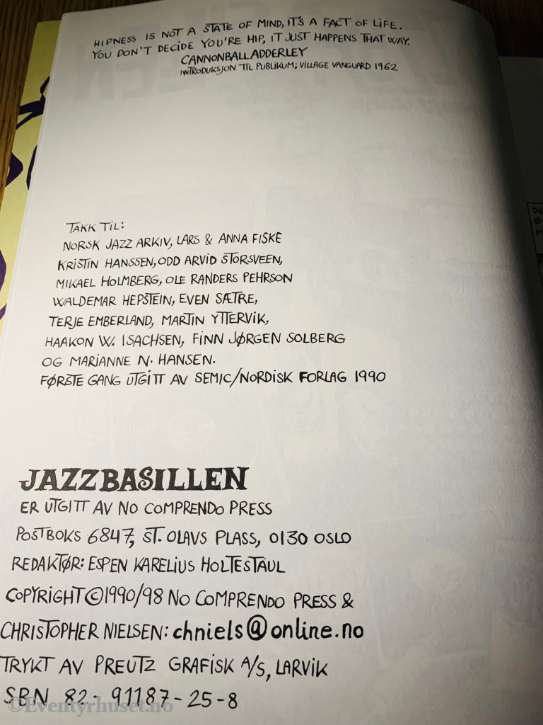 Christopher Nielsen. 1990/98. Jazzbasillen. Tegneseriealbum