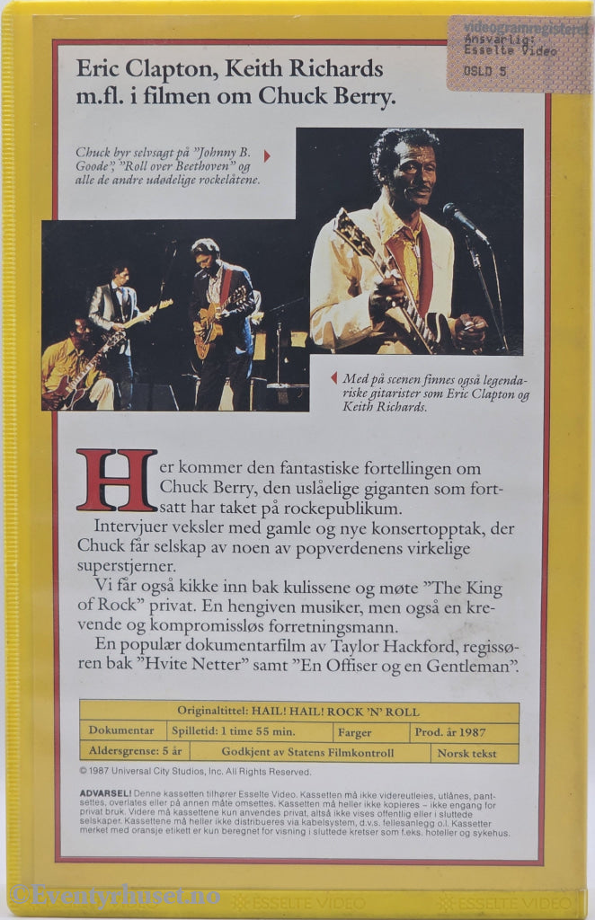 Chuck Berry: Hail! Hail! Rock 'n' Roll (1987). VHS Big Box.