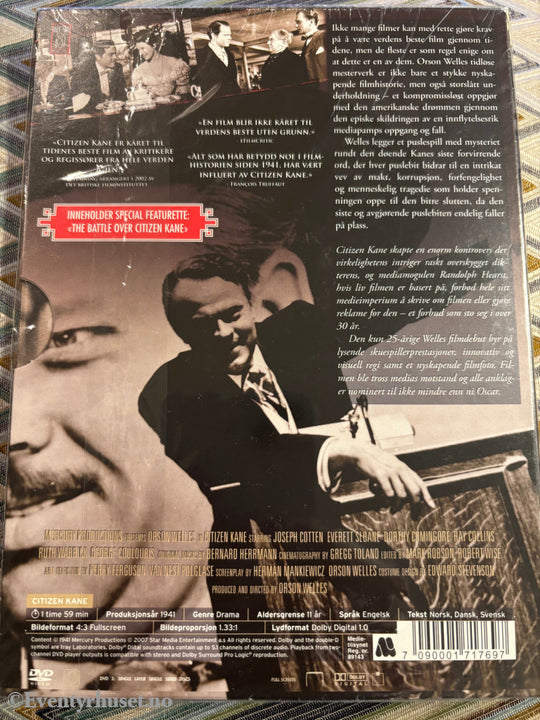 Citizen Kane. DVD. Ny i plast!