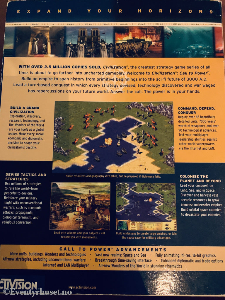 Civilization: Call to Power. Big Box PC-spill.
