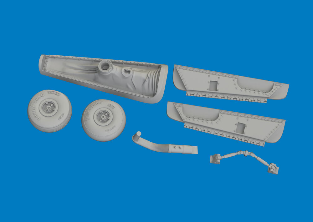 P-40K tail wheel bay PRINT for Eduard