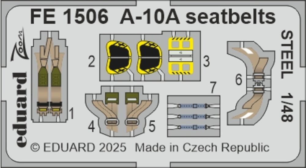 A-10A seatbelts STEEL  GREAT WALL HOBBY