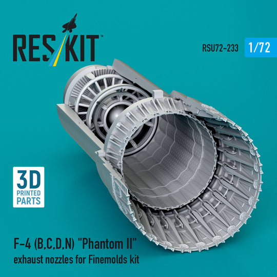 F-4 (B, C, D, N) Phantom II exhaust nozzles for Finemolds kit (3D Printed)
