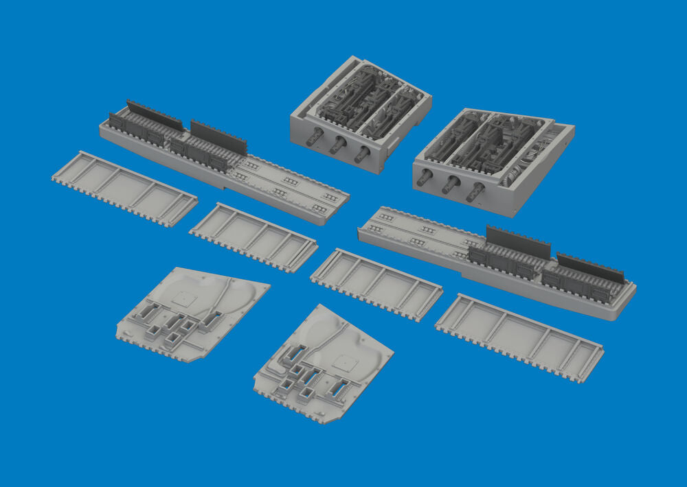 P-40K gun bays PRINT for Eduard