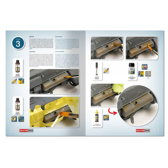 SOLUTION BOOK 19 - How to Paint WWII German D.A.K .Vehicles - (Multilingual)