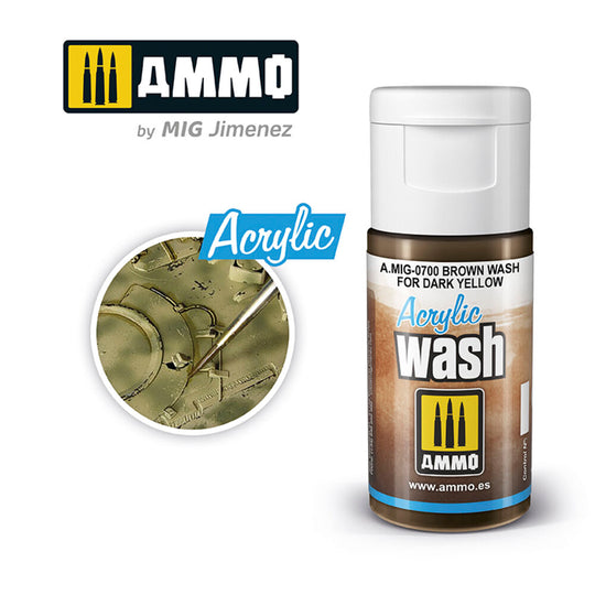 ACRYLIC WASH Brown Wash for Dark Yellow