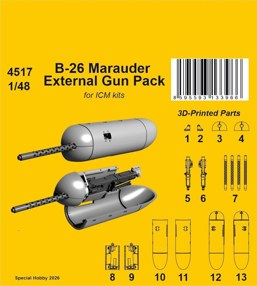 B-26 Marauder External Gun Pack for ICM