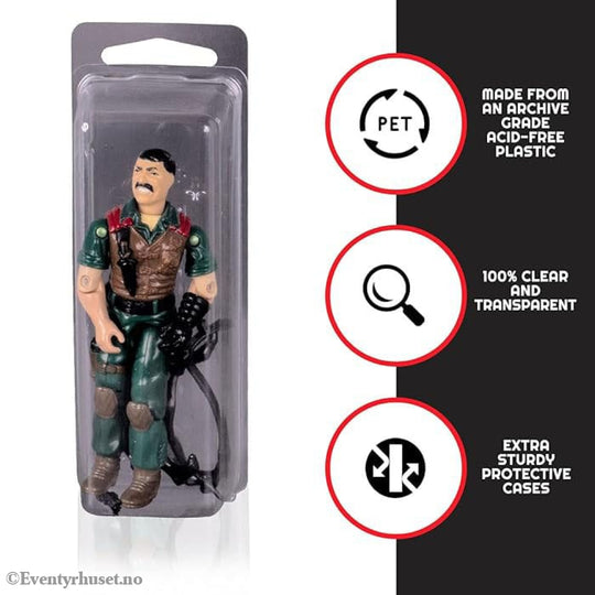 Clamshell PET Protectors 50-Pack for Action Figures Storage & Protection