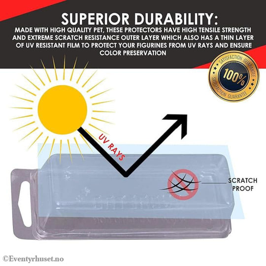 Clamshell PET Protectors 50-Pack for Action Figures Storage & Protection