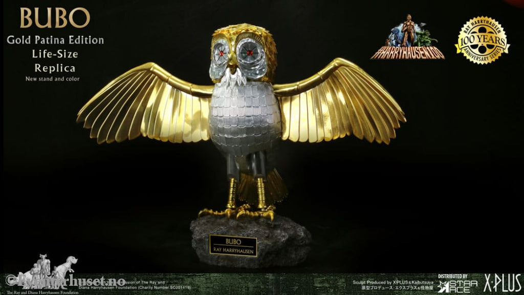 Clash of the Titans Statue Ray Harryhausens Bubo Gold Patina Edition Deluxe Ver. 34 cm Collectibles