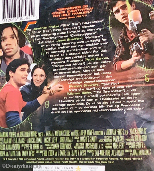 Clockstoppers. Dvd. Ny I Plast! Dvd