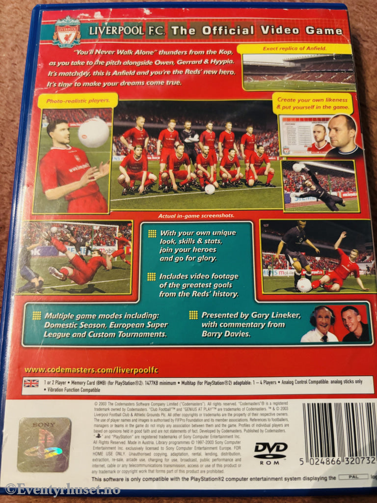 Club Football: Liverpool 2003/04 Season. PS2.
