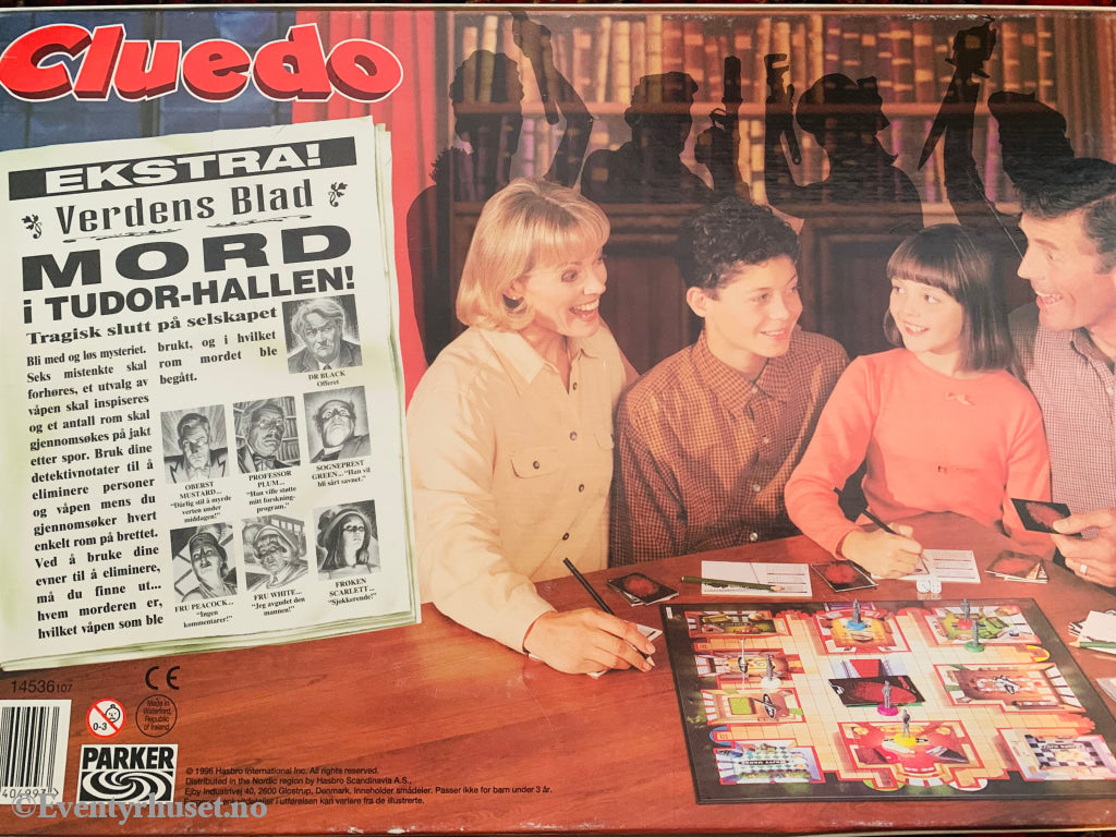 Cluedo. 1996. Brettspill. Brettspill